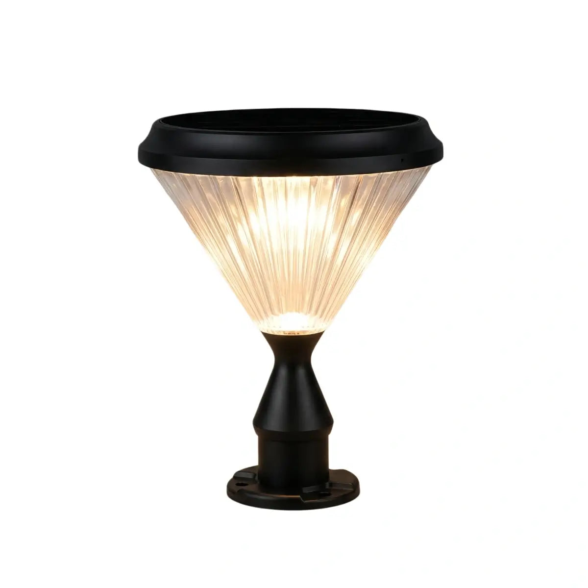 BT971 Arcato Modern Diamond Outdoor Pillar Light – Black Metal/Acrylic for Patio